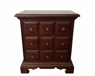Pennsylvania House Cherry Nightstand with Faux NineDrawer Facade