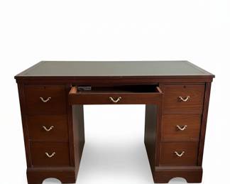 Traditional Mahogany Kneehole Desk second image