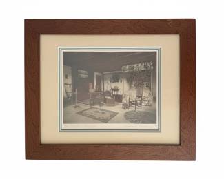 Wallace Nutting HandColored Print The Ancestral Chamber