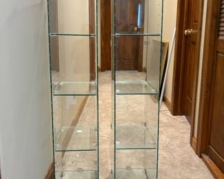 Glass storage shelves