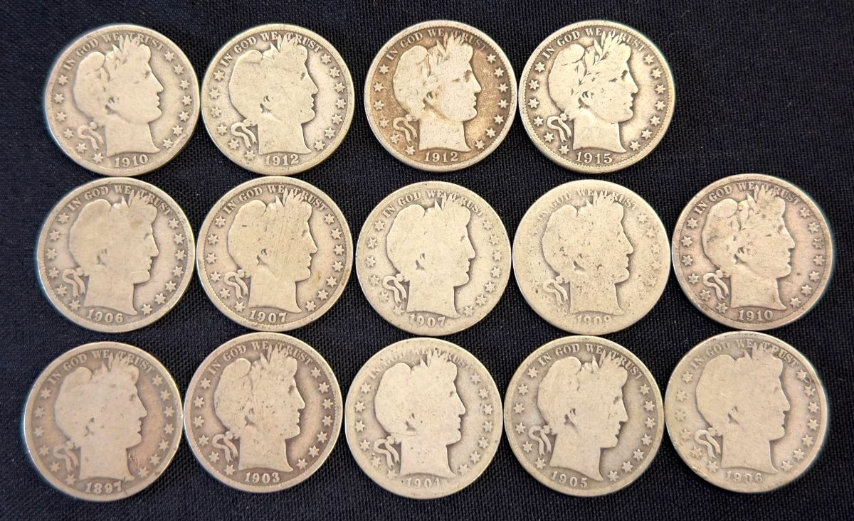 Silver Barber Half Dollars