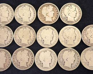 Silver Barber Half Dollars