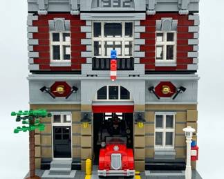 LEGO Creator Expert Fire Brigade (10197) set, a classic retired modular building released in 2009.