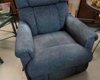 La-Z-Boy Blue Upholstered Recliner Chair