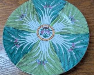 Chinese Export Famille Verte Bok Choy Porcelain Plate