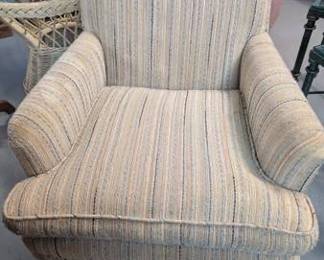 Vintage Striped Club Armchair