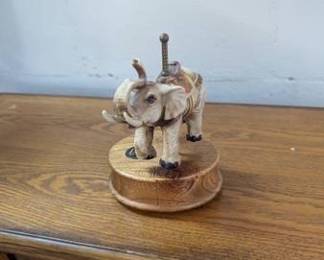 Vintage Carousel Elephant Music Box - Albert E. Price