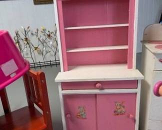 Children's Painted Wooden Hutch - Barbie Style