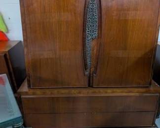 Helen Hobey for Baker Mid-Century Walnut Highboy Dresser