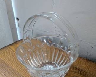 Vintage Pressed Glass Tulip Basket