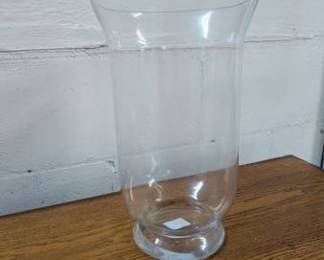 Clear Glass Hurricane Vase