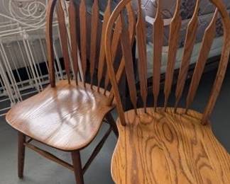 Set of Two Windsor Spindle-Back Chairs