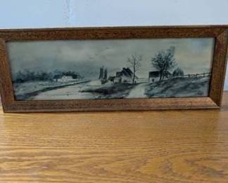 Antique Ernest C Rost Landscape Etching