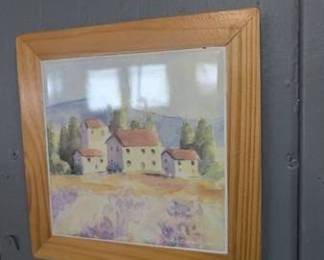 Tuscan Landscape Ceramic Tile Wall Art