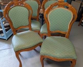 Louis XV Style Carved Walnut Dining Chairs