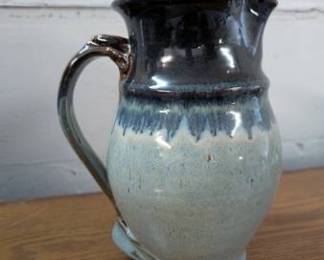 Hand-thrown studio pottery pitcher
