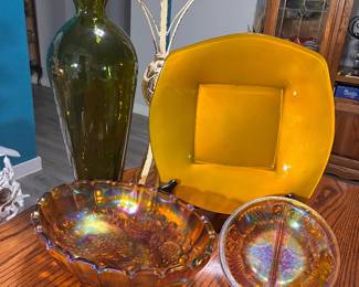 INDIANA GLASS DISH…HARVEST GRAPE BOWL
