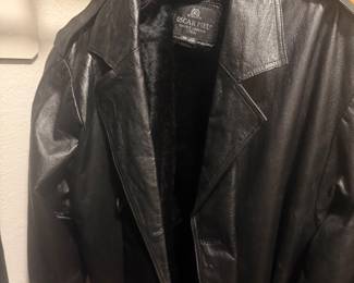 FULL LENGTH MENS LEATHER COAT