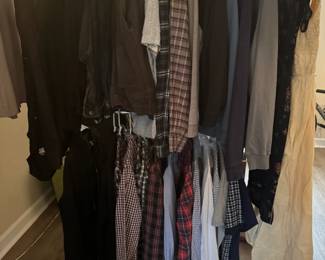 assortment of more casual items for men/teens.