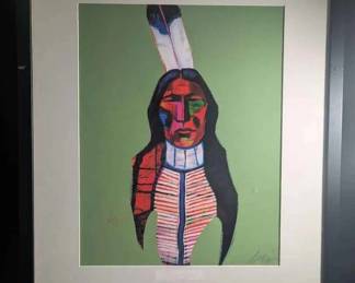 OM494John Nieto Signed Serigraph Cheyenne