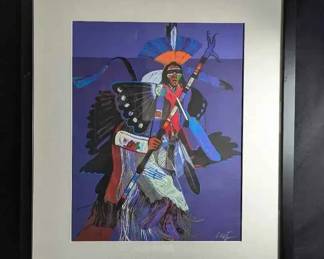 OM506John Nieto Signed Serigraph Traditional Dancer