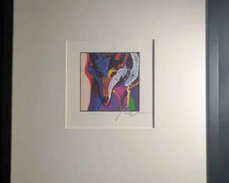 OM491John Nieto Signed Serigraph Wolf