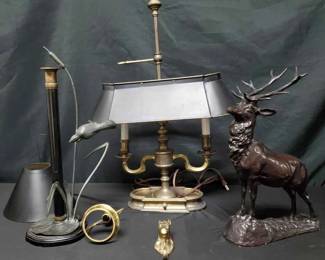OM467Vintage Brass Candlestick And More