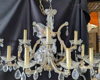 OM481Maria Teresa Style Crystal And Brass Chandelier