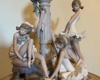 18” Tall Lladro Ballet Trio Porcelain Figurine #5235
