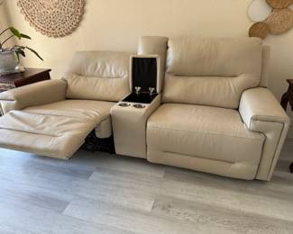 Power double recliner couch