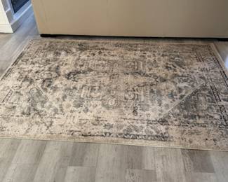 Large Grey & White Rug