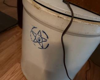 Vintage Star Stoneware Crock and Many More Different Crocks