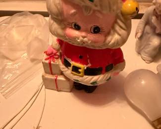Vintage Ceramic or Chalkware Santa Claus Figurine