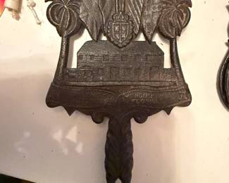Vintage Cast Iron Trivet "Oldest House in St. Augustine Florida