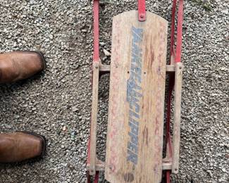 Vintage Flexible Flyer Yankee Clipper Wooden Snow Sled