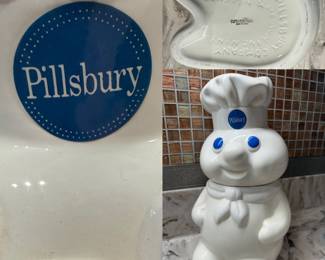 vintage ceramic Pillsbury Doughboy Cookie Jar from 1988