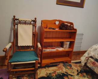 Rocker and bookshelf 