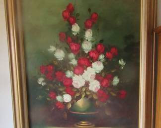 Very large floral painting