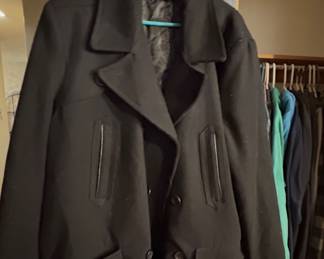 Double breasted wool-blend peacoat- 2X