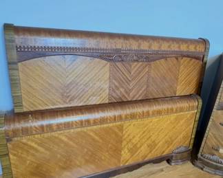 Vintage 1930’s Art Deco Full Size Headboard and Footboard
