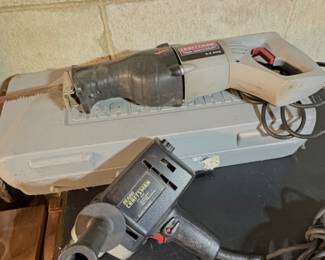 Sears Craftsman corded power drill And Craftsman 75th Anniversary Corded Reciprocating Saw