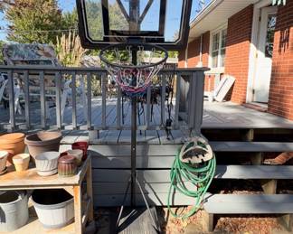 adjustable outdoor basketball hoop system