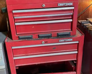 Craftsman 3-drawer or multi-drawer intermediate chest And Craftsman 2-piece tool chest and rolling cabinet combo