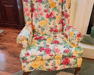 Upholstered Wing Back Chair