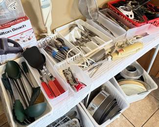 Silverware, Utensils and baking pans