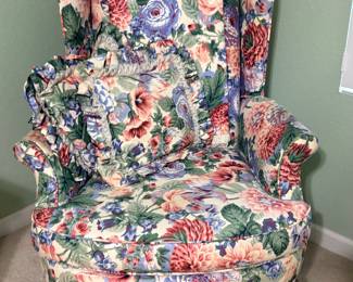 Upholstered Wing Back Chair