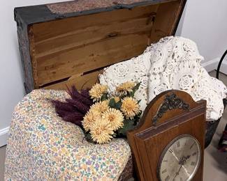 Vintage blankets and trunk