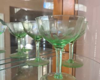 Green stemware