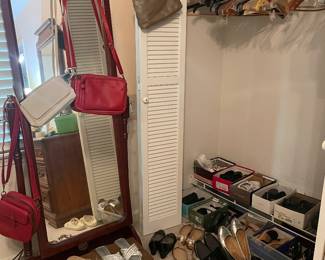Upright Mirror and Shoes