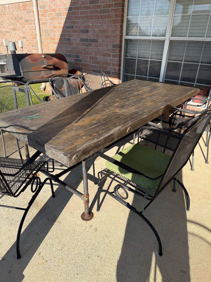 Beautiful industrial wood table 